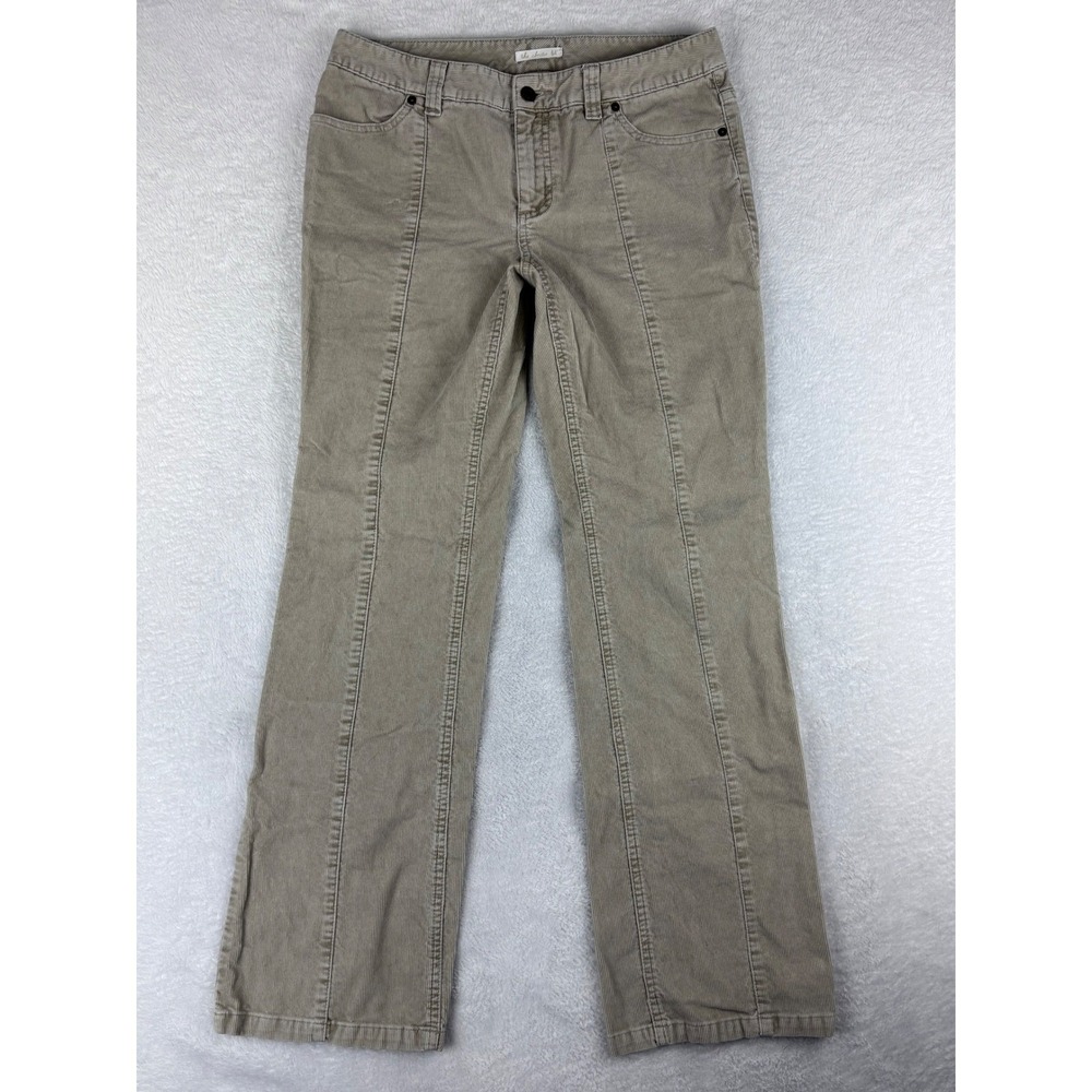 London Jean Corduroy‎ Pants The Christie Fit Straight Leg Beige Size 8